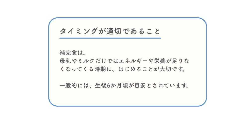 タイミングが適切であることを説明する画像