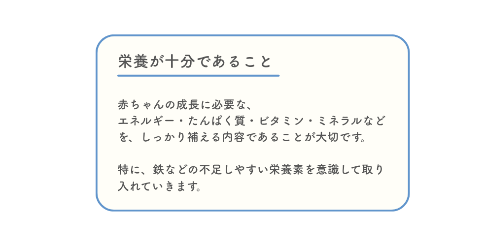 栄養がじゅうぶんであることを説明する画像